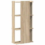 Bookcase 3-Tier Sonoma Oak 60x30x120 cm Engineered Wood 860267