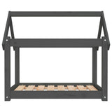 Dog Bed Grey 81x60x70 cm Solid Wood Pine 822209