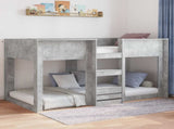 Floor Bed Frame Concrete Grey 90 x 200 cm Engineered Wood 893543