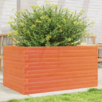 Garden Planter Wax Brown 90x60x46 cm Solid Wood Pine 3282456