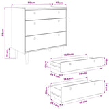 Chest of Drawers BILBAO Dark Caramel 90 x 45 x 89 cm 42041342
