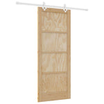 Sliding Door Manual White 83 x 202 cm Solid pine wood and steel 3333560