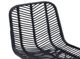 Dining Chair 2 pcs Rattan and Iron Black 44.5 x 54.5 x 85 cm 42011551