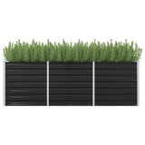 ZNTS Garden Raised Bed Anthracite 240x80x77 cm Galvanised Steel 45726