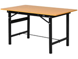 100 cm Foldable Garage Work Bench, Craft Table MDF Workstation, Heavy-duty Steel Frame with Ruler, T3398P344548