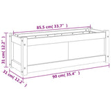 Garden Planter White 90x31x31 cm Solid Wood Pine 837451