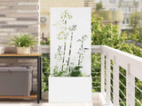 Garden Privacy Screen White 50 x 150 cm Cold-rolled steel 876449