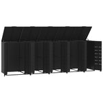 Wheelie Bin Storage for 5 Bins Black 345x79x117 cm Steel 3279980