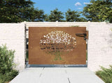 Garden Gate 85x100 cm Corten Steel Tree Design 153209
