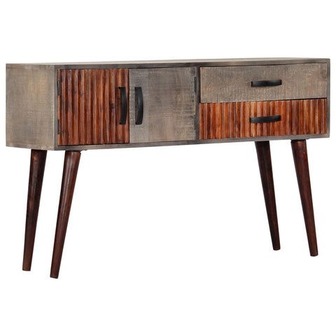 Console Table Grey 120x35x75 cm Solid Rough Mango Wood 282742