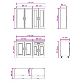 Kitchen Unit KALMAR 4 pcs Smoked Oak Engineered Wood 3438310