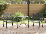 Garden Chair 2 pcs Black 56 x 55 x 92.5cm Aluminium 42002375