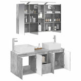 Bathroom Cabinet Set 4 pcs Concrete Grey Engineered Wood 3406378