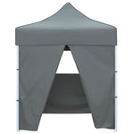 Professional Folding Party Tent with 4 Sidewalls 2x2 m Steel Anthracite 48885