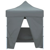 Professional Folding Party Tent with 4 Sidewalls 2x2 m Steel Anthracite 48885