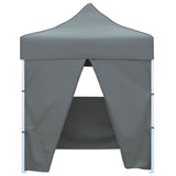 Professional Folding Party Tent with 4 Sidewalls 2x2 m Steel Anthracite 48885