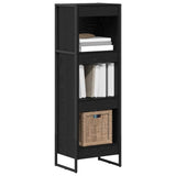 Book Cabinet Black Oak 40 x 30 x 121 cm Engineered Wood 886366