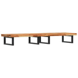 Basin Shelf Wall Mounted Steel and Solid Wood Acacia 3302749