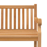 Garden Bench Light Brown Solid Teak Wood Extra Heavy Durable 316639