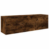 Bathroom Wall Cabinet Smoked Oak 100x25x30 cm Engineered Wood 860098