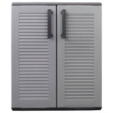 Garden Storage Cabinet Grey and Black 68x37x84 cm PP 151819