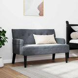 Chesterfield Bench Dark Grey 112 x 65.5 x 75 cm Velvet 42019287