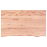 Wall Shelf Light Brown 100x60x cm Treated Solid Wood Oak 363690