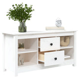 TV Cabinet White 103x36.5x52 cm Solid Wood Pine 814570