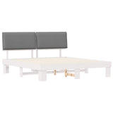 Bed Frame with Upholstered Headboard Light Grey 180 x 200 cm 3398073