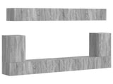 TV Cabinet Set Wall-mounted 5 pcs Grey Sonoma Engineered Wood 3409093
