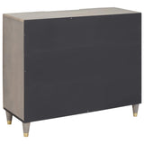 Sideboard Grey and Gold 90 x 33 x 75 cm Solid Mango Wood 4018800