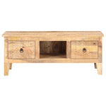 ZNTS Coffee Table 100x55x40 cm Rough Mango Wood 320236