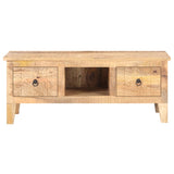ZNTS Coffee Table 100x55x40 cm Rough Mango Wood 320236