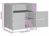 Cabinet Beige 70 x 50 x 87 cm Polyester and Roly Ratten 42026914