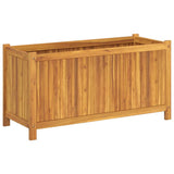 Garden Planter with Liner 99.5x38x50 cm Solid Wood Acacia 366441