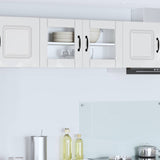 Wall Glass Cabinet LUCCA High Gloss White 80 x 31 x 40 cm 884949
