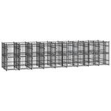 Outdoor Dog Kennel Steel 16.59 m 3097944