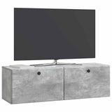 Wall-Mounted TV Cabinet 98 x 31 x 30 cm Concrete Grey 899238