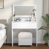 Bedroom Dressing Tables High Gloss White 80 x 39.6 x 135 cm 888981