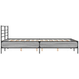 Bed Frame without Mattress Grey Sonoma 140x200 cm 3280045