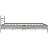 Bed Frame without Mattress Grey Sonoma 140x190 cm 3280080