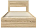 Bed Frame with Headboard Sonoma 100 x 200 cm Solid Pine Wood 3409793