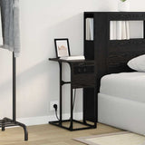 Bedside Cabinet Black Oak 41.5 x 26 x 60.5 cm Engineered Wood 859600