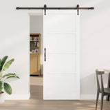 Sliding Door ORKDAL 86 x 211 cm Engineered Wood White and Black 3450232