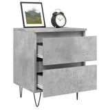 Bedside Cabinets 2 pcs Concrete Grey 40x35x50 cm Engineered Wood 826885