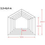 Removable Livestock Tent PVC 550 g/m 3.3x6.4 m Dark Green 3055649