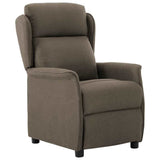 Recliner Chair Taupe 66.5 x 94 x 101.5 cm Polyester 340160