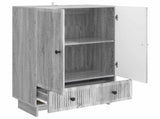 Sideboard Grey Sonoma 66 x 34.5 x 95 cm Engineered Wood 893981