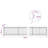 Gabion with 5 mm Wire and 10x10 cm Mesh 700x50x50 cm 3465200