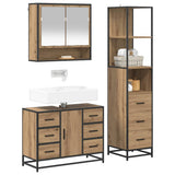 Bathroom Furniture Set 3 pcs Artisan Oak Engineered Wood 3402492
